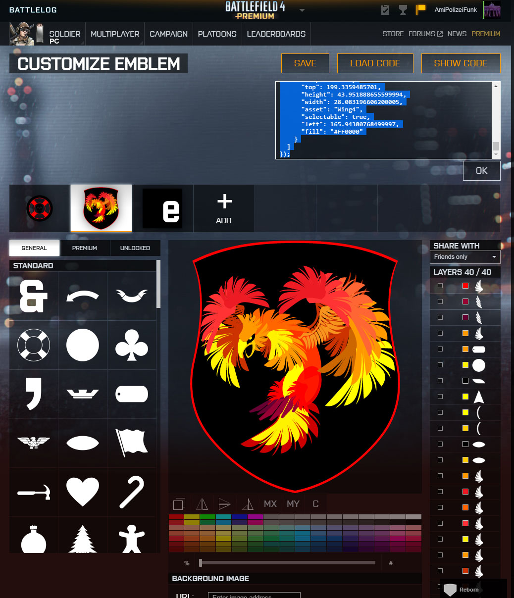 battlefield 4 battlelog - How do I customize my Soldier's Emblem
